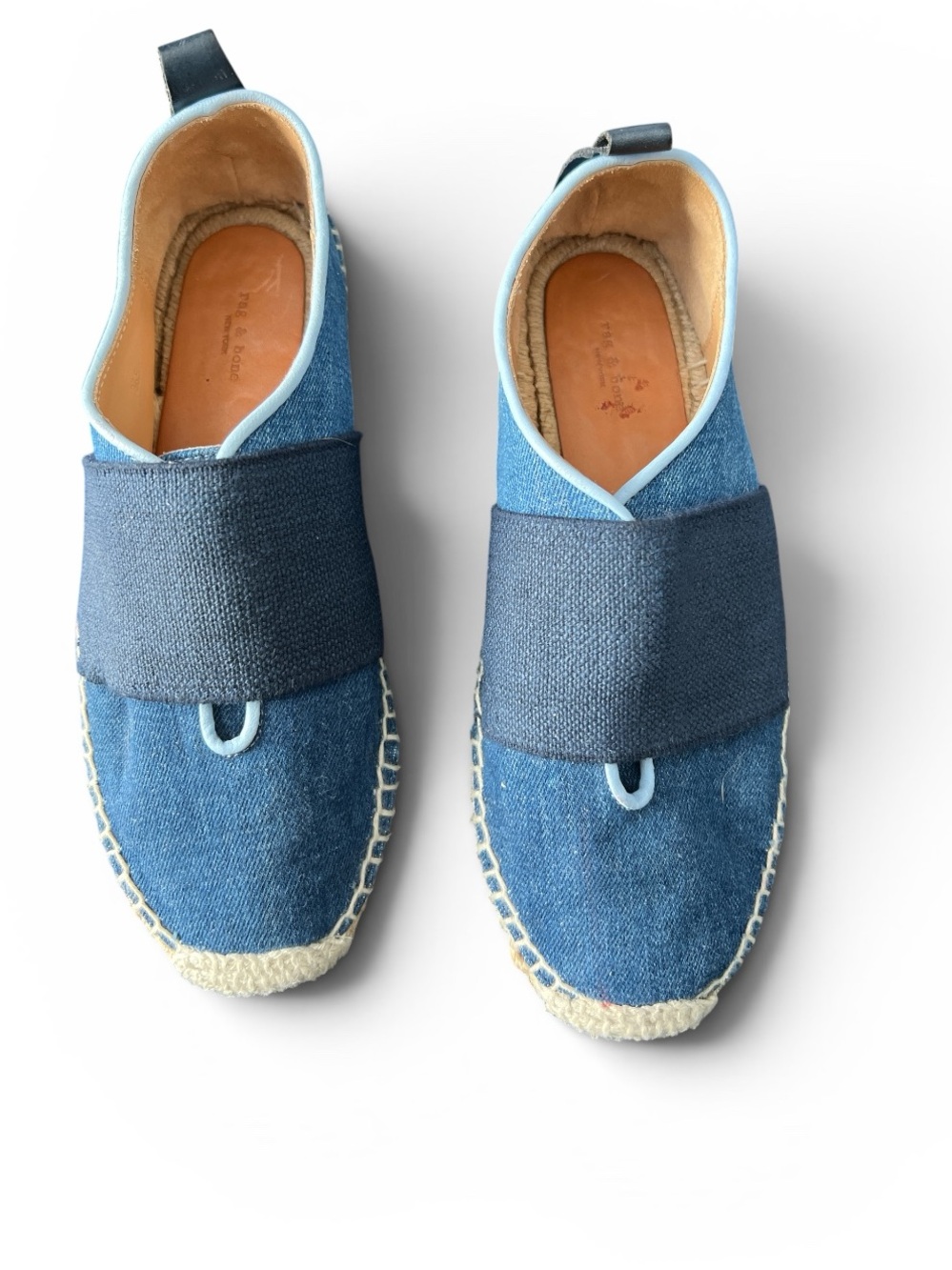 Rag & Bone Denim Platform Espadrille Slip-On Shoes Women’s Size